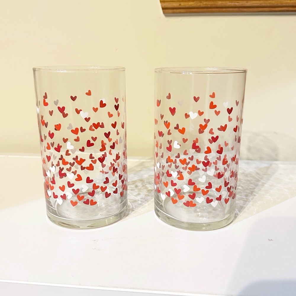 Red and White Drinkware with Playful Dot Pattern